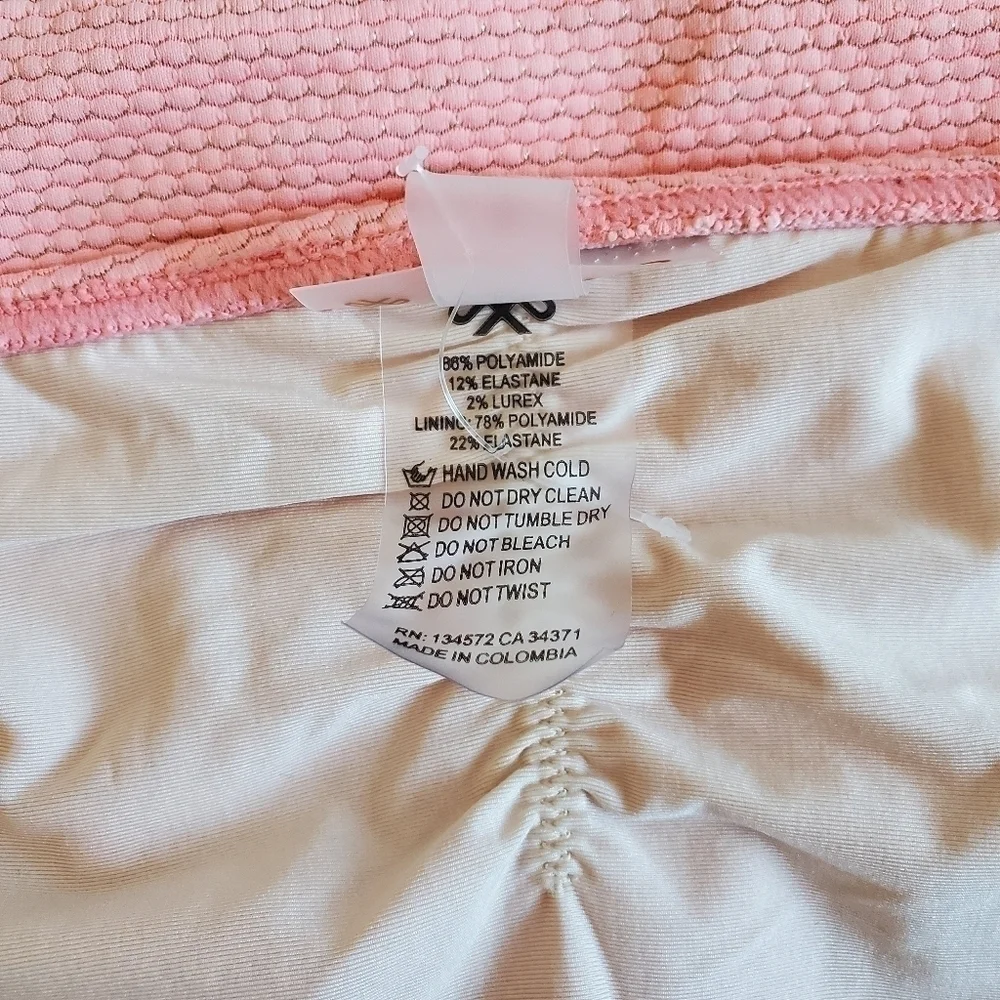 New Pilyq Coral Coast Basic Ruched Full Bottoms Size Small
